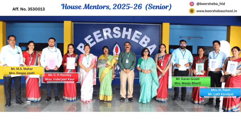 Featured news: House activities, 2025-26 begin with the introduction of the House Masters and Mistresses.